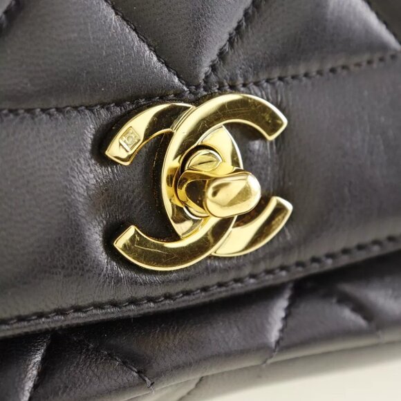 CHANEL ChainShoulder Shoulder Bag A01165 Diana black lambskin Women - Picture 2 of 10